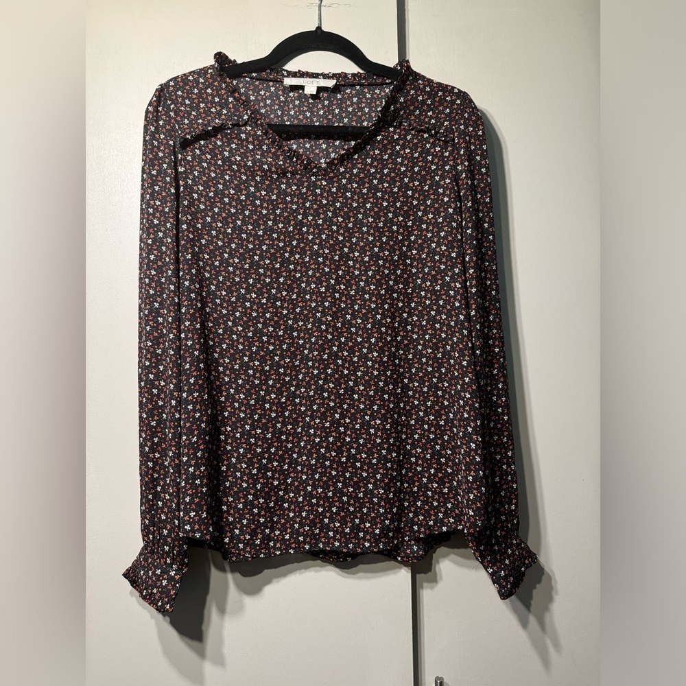 NEW Loft Ruffle Trim Blouse